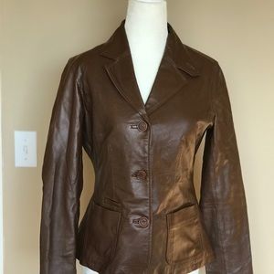 Chadwicks Leather Blazer | size 4
